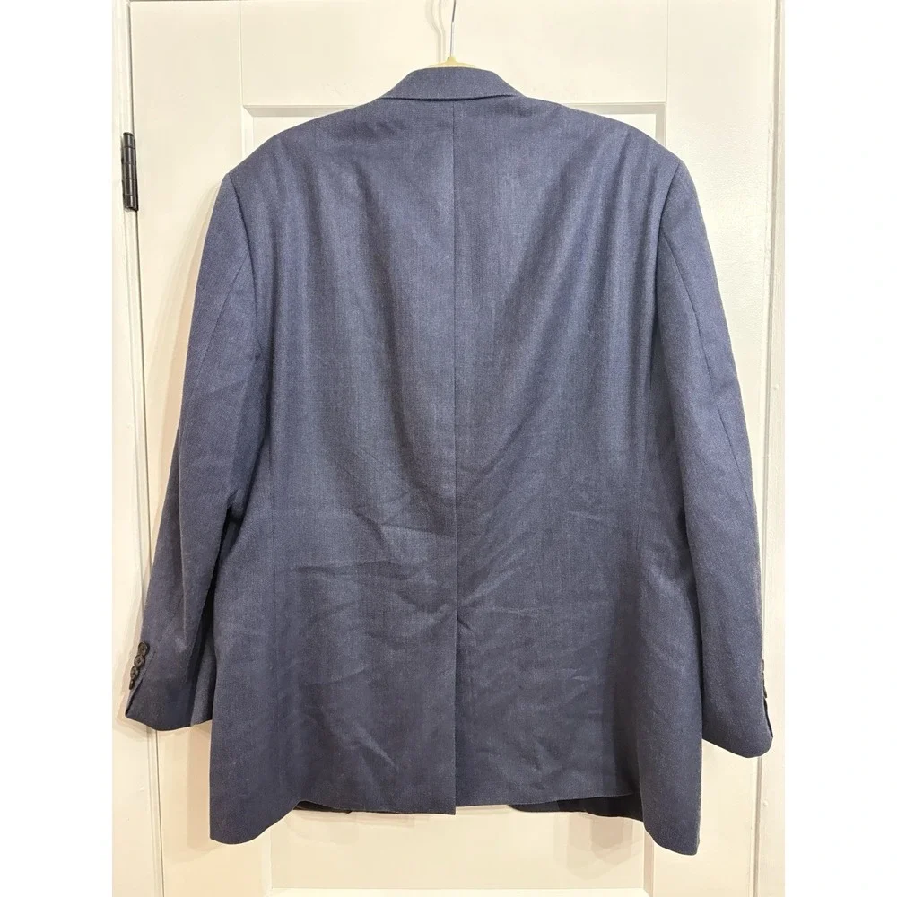 Lauren Ralph Lauren Men's‎ Blue Silk Blend 2-Button Sport Coat Blazer Size 44 R